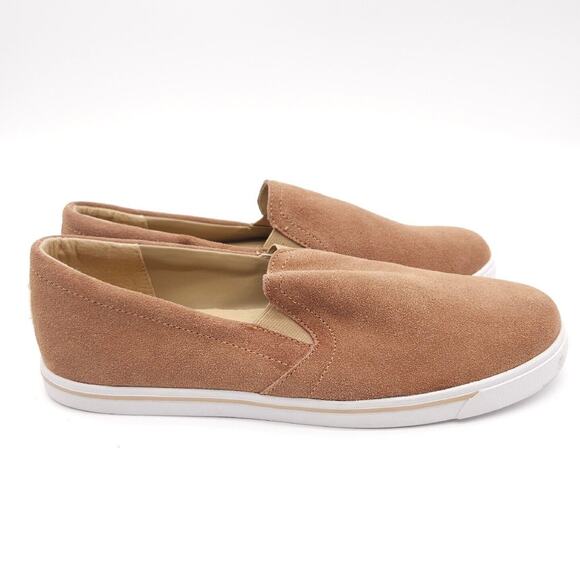 Lands End (Womens Size 9 B) Flat Slip On Canvas Brown Suede Shoes 451759 - Picture 3 of 6